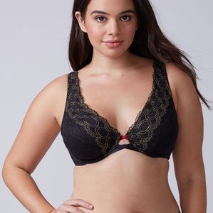 38G Unlined Lace Plunge Bra